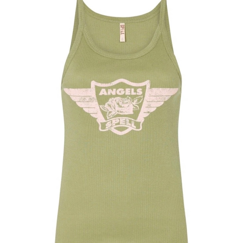 Spell Angels tank in khaki
